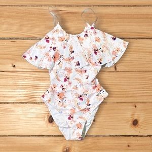 BEACHSISSI Ruffled Cutout One Piece Swimsuit